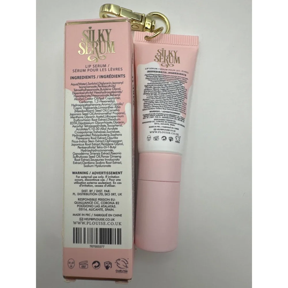 PLouise Silky Serum Peach Spirit & Stay Shining‎ Lip Oil Peach Paradise Keychain